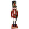 Muñeco Cascanueces Decorativo Navideño Santini Rojo Negro 30 cm