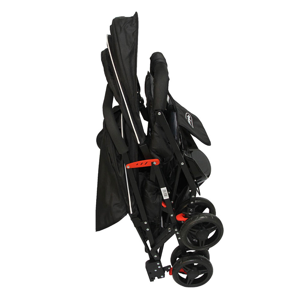 Coche Doble Bebegló  RS13300-4 Negro-Gris