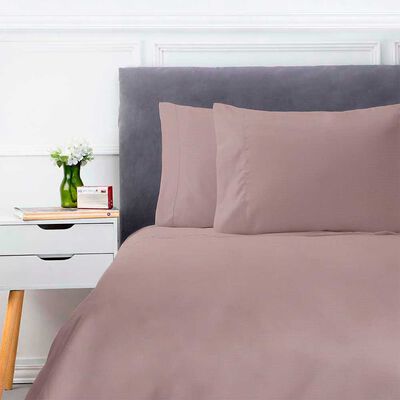 Imagen 1 del producto Juego de Sábanas Lisa Dreams 2 Plazas 180 Hilos Lila, Gris