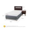 Cama Americana CIC 1,5 Plazas Excellence Plus + Respaldo + 1 Velador Munich