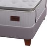 Cama Europea Flex King  Heritage + Respaldo Tubular + Velador Roma