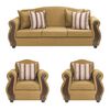 Juego de Living Innovamuebles New Bugambilia Sofá 3 Cuerpos + Dos Sillones 1 Cuerpo Oro