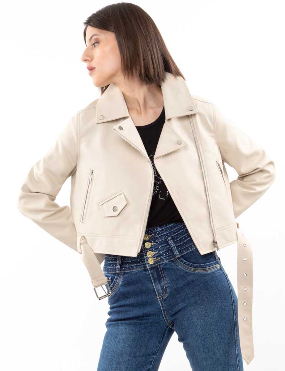 Chaqueta Biker Ecocuero Mujer Fiorucci