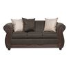 Juego de Living Black Factory Serrana Sofá 3 Cuerpos + Dos Sillones 1 Cuerpo Café