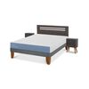 Cama Europea CIC 2 Plazas Excellence + Respaldo + 2 Veladores Munich