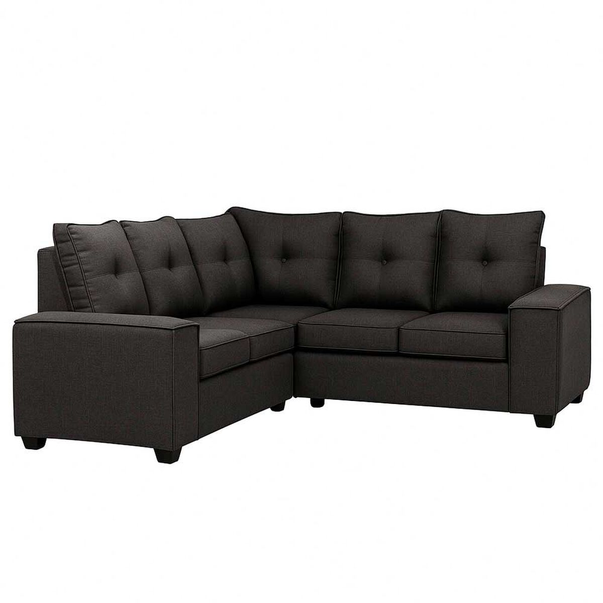 Sofá Seccional Mexx Muebles Hamburgo 5 Cuerpos Negro