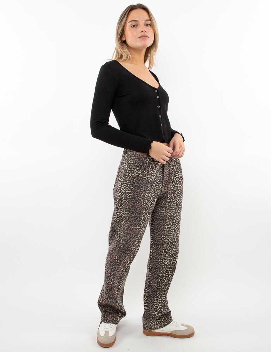 Jeans Indigo Animal Print Recto Mujer Icono