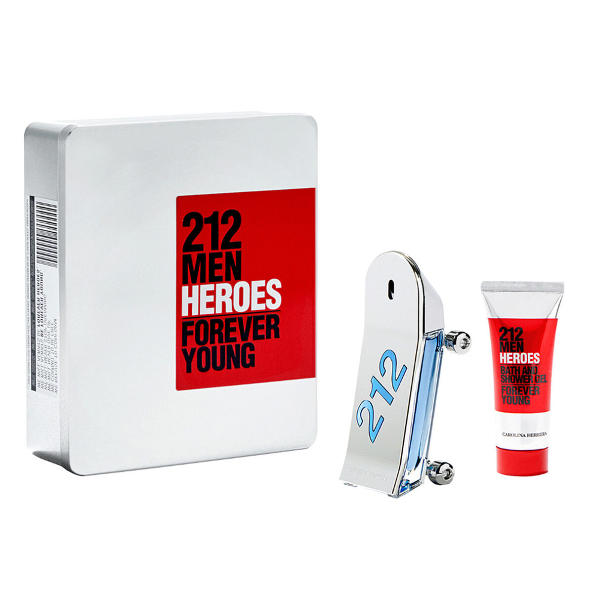 Set Perfume Carolina Herera 212 Heroes Man EDT 90 ml + Body Wash 100 ml