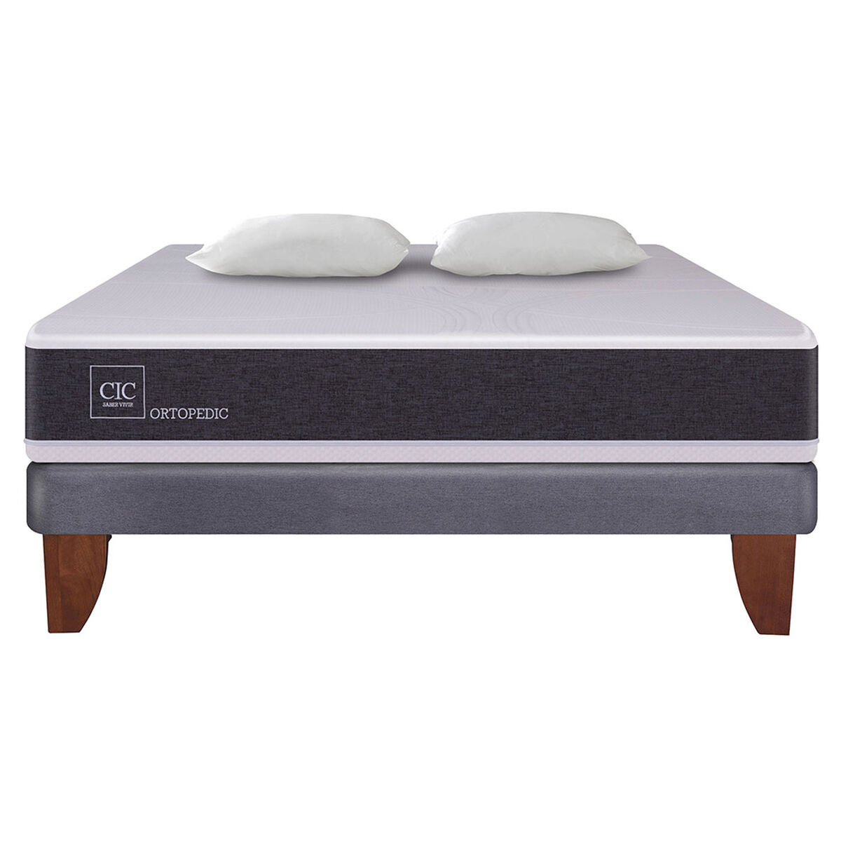 Cama Europea CIC 2 Plazas Ortopedic + Almohadas