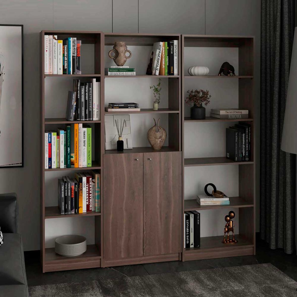 Set 3 Estantes Tuhome Home E 2 Puertas Milan