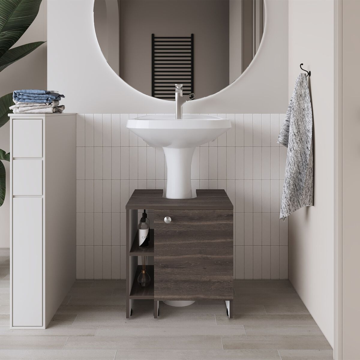 Mueble De Baño TuHome Basic Milan y  Blanco