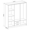 Clóset Vekkahome Pequim 6 Puertas 2 Cajones Negro