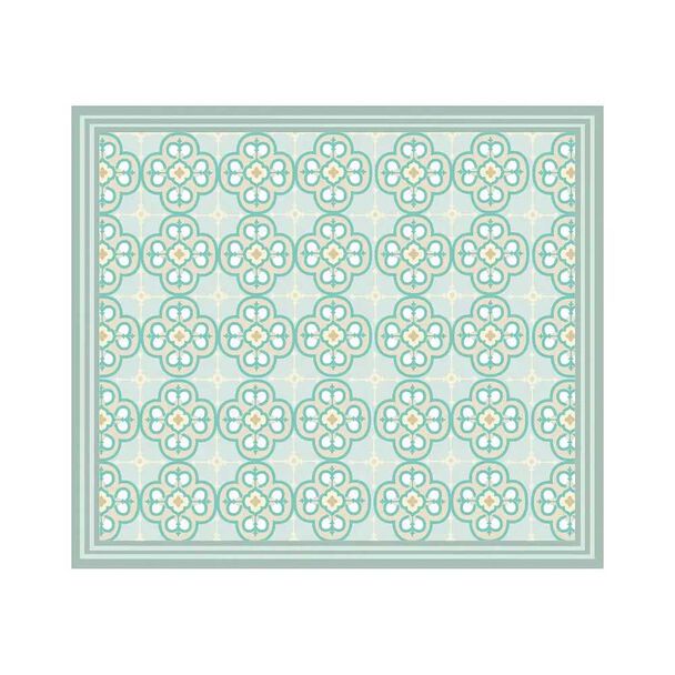 Alfombra Davanti Flor Arabe Turquesa 140 x160 Flor Arabe Turquesa