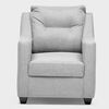 Juego de Living Almore Noruega Sofá 3 Cuerpos + Dos Sillones 1 Cuerpo Gris