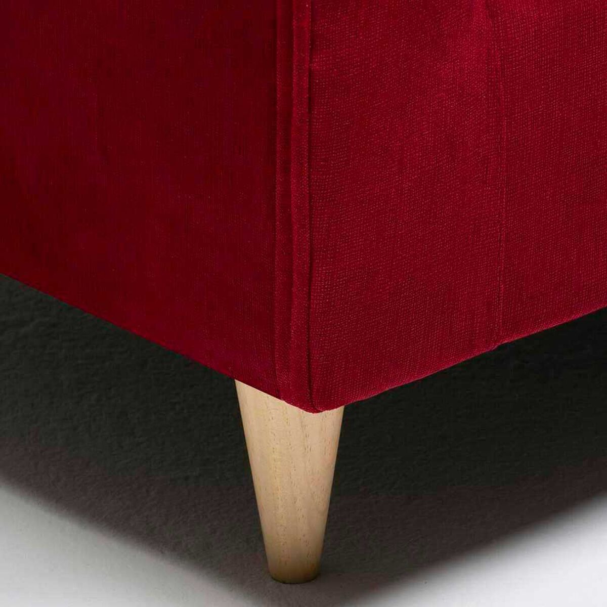 Sof&aacute; Kea Retro Felpa 3 Cuerpos Rojo