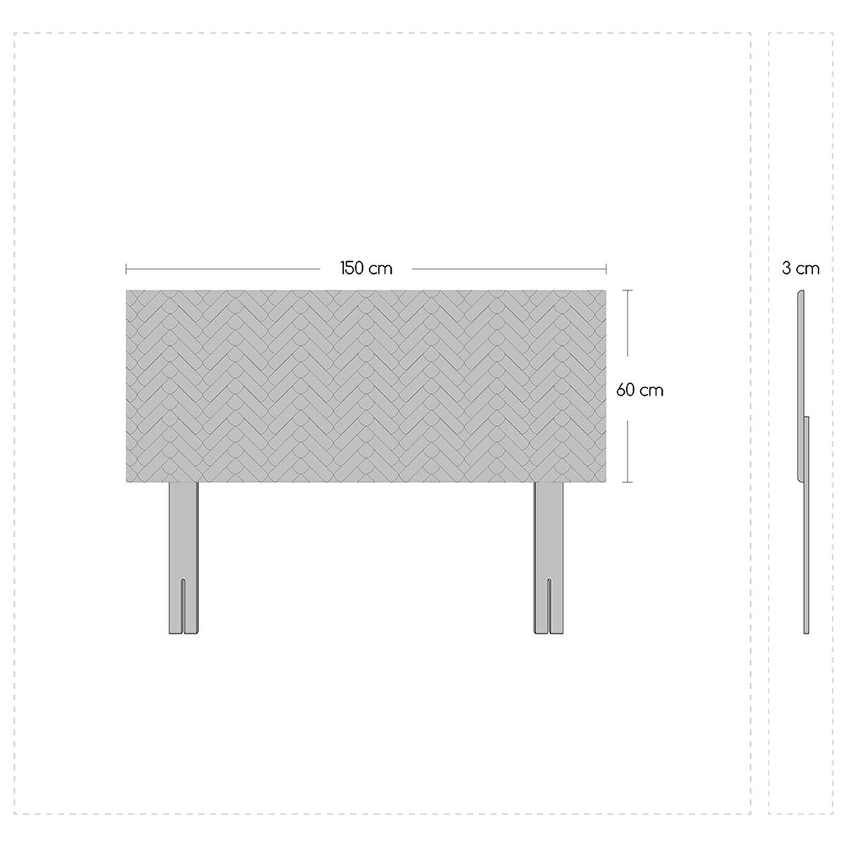 Cama Europea Celta Base Dividida 2 Plazas Carbono + Respaldo Acolchado