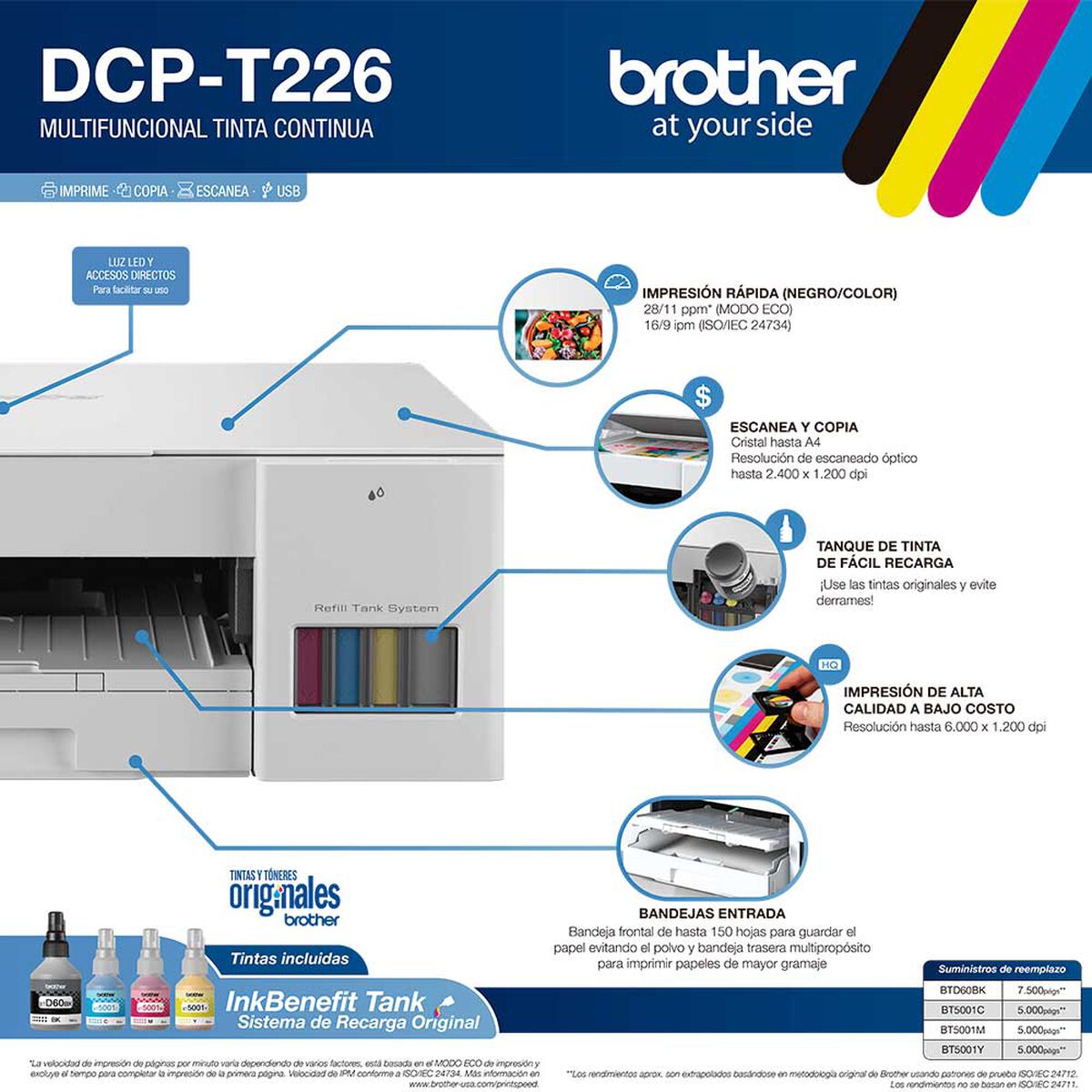 Multifuncional Brother DCP-T226 USB