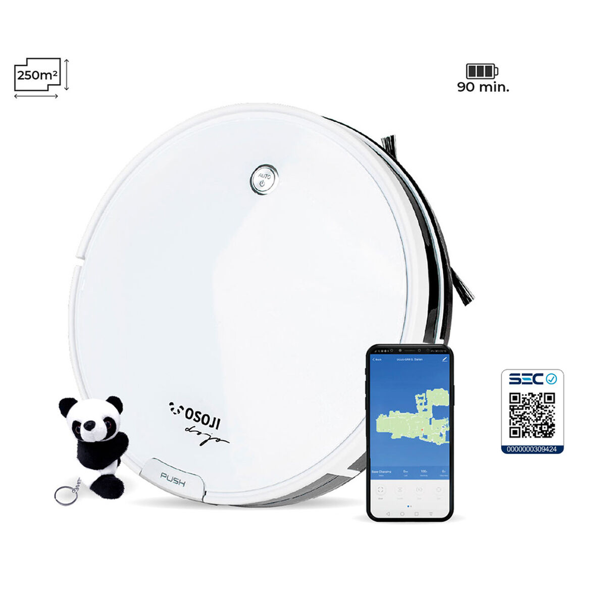 Aspiradora Robot Osoji Robotics Dojo San 990 con Wifi