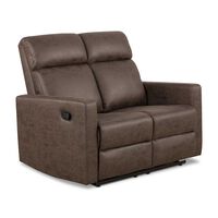 Sofá Reclinable CIC Asturias 2 Cuerpos Café