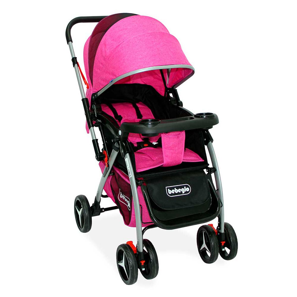 Coche Cuna Atlas Manillar Reversible Fucsia