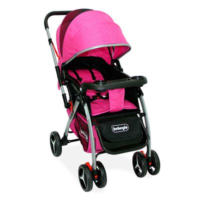 Coche Cuna Atlas Manillar Reversible Fucsia