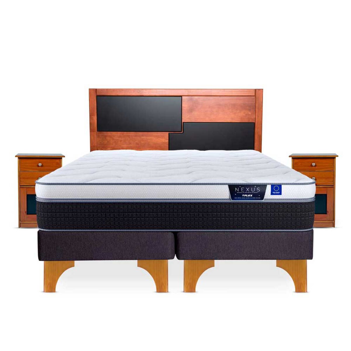 Cama Europea Flex King Nexus Base Dividida + Set Colonia