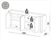 Buffet Decocasa TB348 Blanco