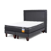 Cama Europea Drimkip Base Dividida King Funcional + Respaldo + Topper