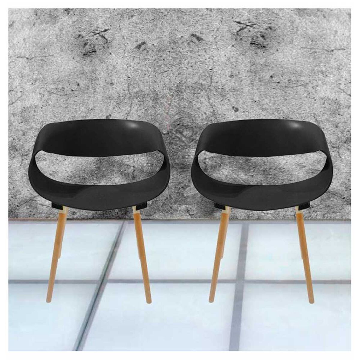 Pack 2 Sitiales Idetex Nordico Negro