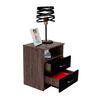 Velador TuHome Napoles 2 Cajones Siena y Wengue