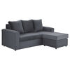 Sofá Seccional Bodevir Cali 3 Cuerpos + 2 Pouf Gris