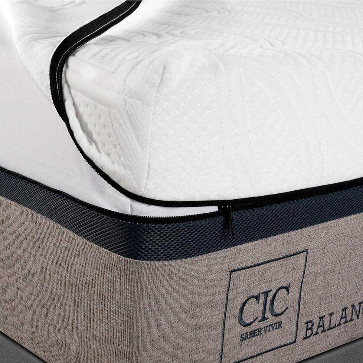 Cama Europea CIC Base Dividida 2 Plazas Balance + Respaldo Tigris