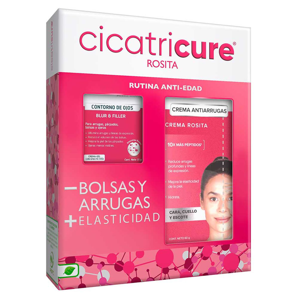 Pack Cicatricure Crema Anti Edad 60 Gr + Blur & Filler 15 Gr