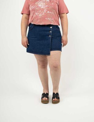 Imagen 1 del producto Falda Short Mujer Extralindas Azul, Blanco, Celeste, Negro