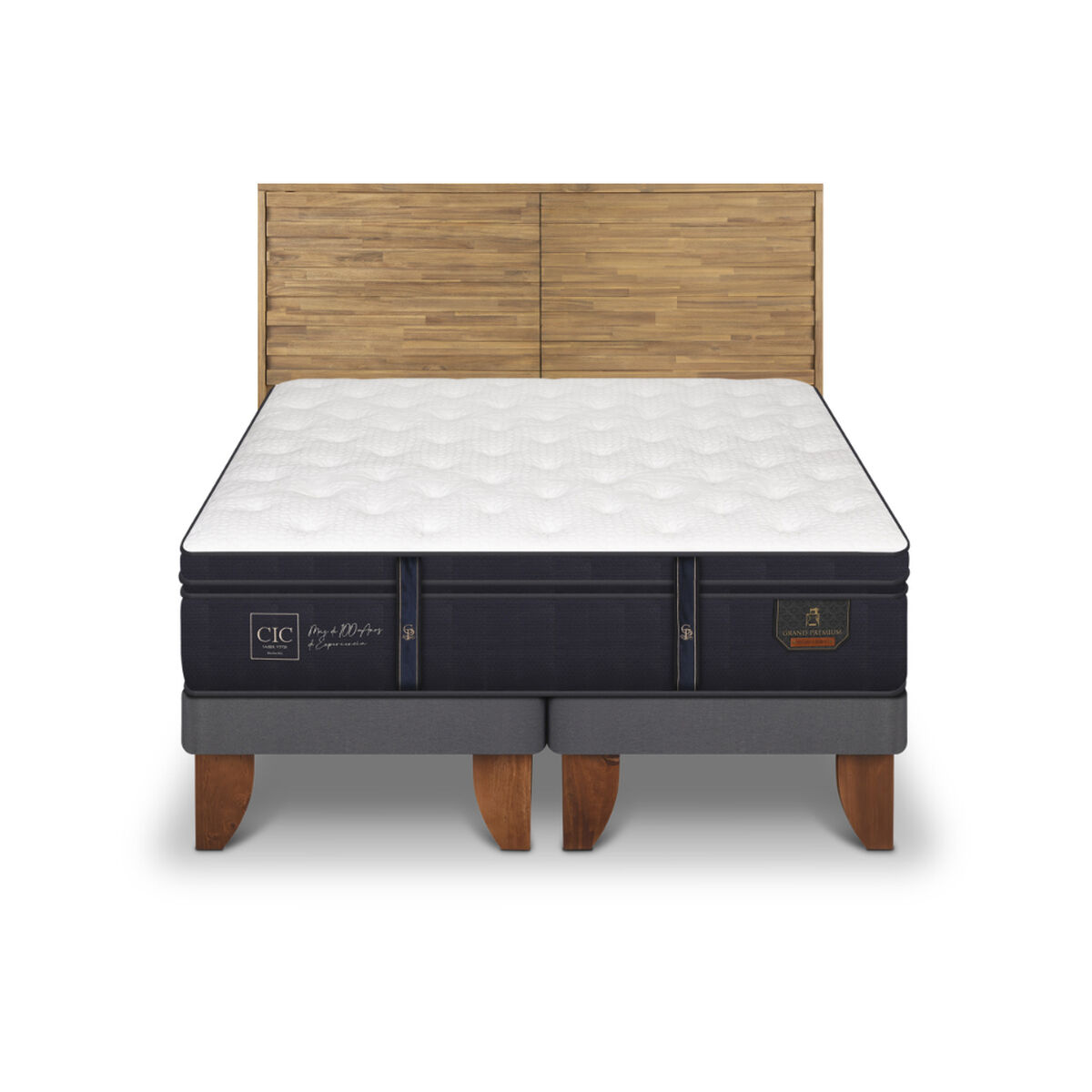 Cama Europea CIC King Grand Premium + 1 Respaldo Rodano