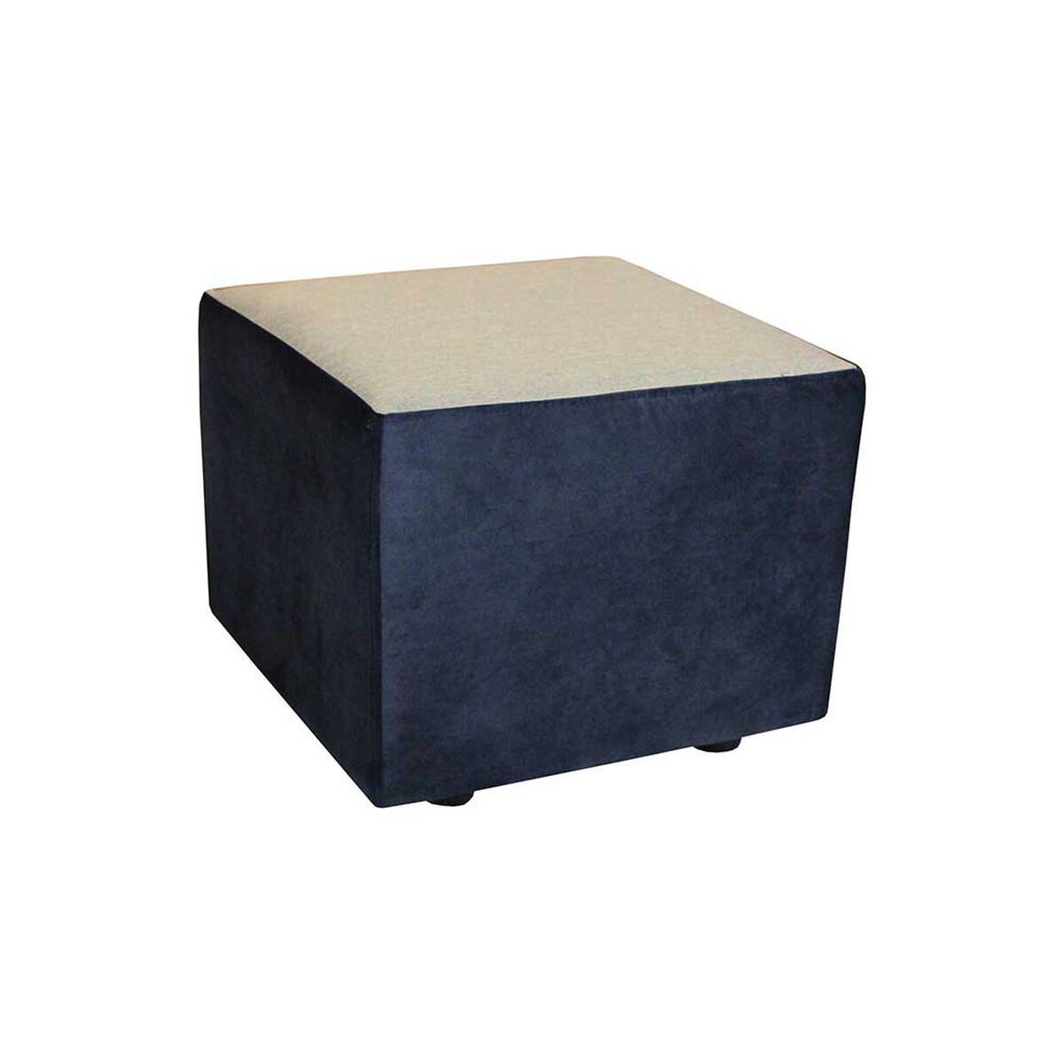 Sof&aacute; Muebles MYM Julietta 3 Cuerpos + Dos Pouf 1 Cuerpo Negro Beige