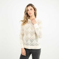 Sweater Mujer Zibel Crudo, Negro, Oliva, Rosado