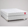 Combo Cama Americana Rosen 2 Plazas Beat + Respaldo + 2 Veladores Casanova Nogal + Plum&oacute;n + S&aacute;banas + 2 Almohadas
