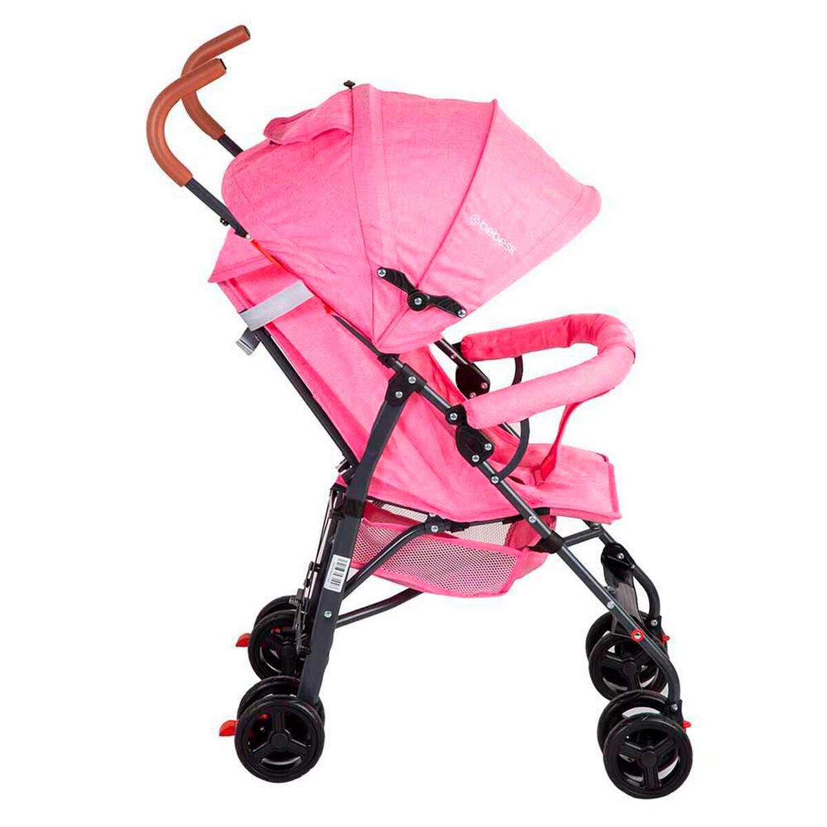 Coche Paragua Bebe 5126 Plegable Liviano Compacto Rosado Bebesit