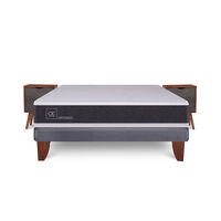 Cama Europea CIC 2 Plazas New Ortopedic + 2 Veladores Niger