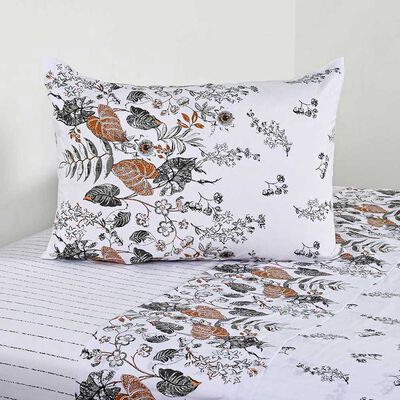 Imagen 1 del producto Juego de Sábanas Cannon 200 Hilos 1,5 Plazas Foliage Blanco