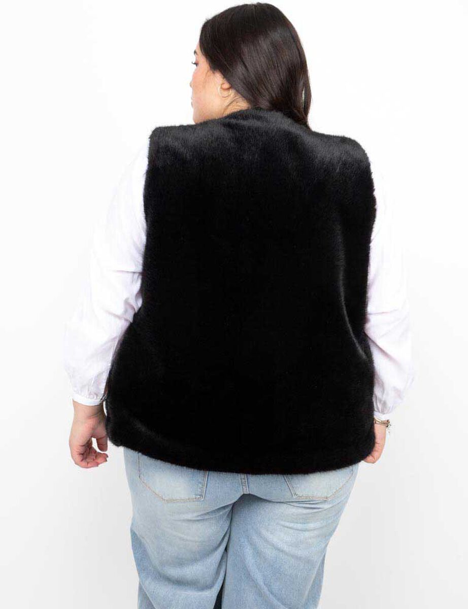 Chaqueta Peluda Sin Mangas Mujer Extralindas