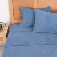 Juego de Sábanas Mashini King Liso Azul