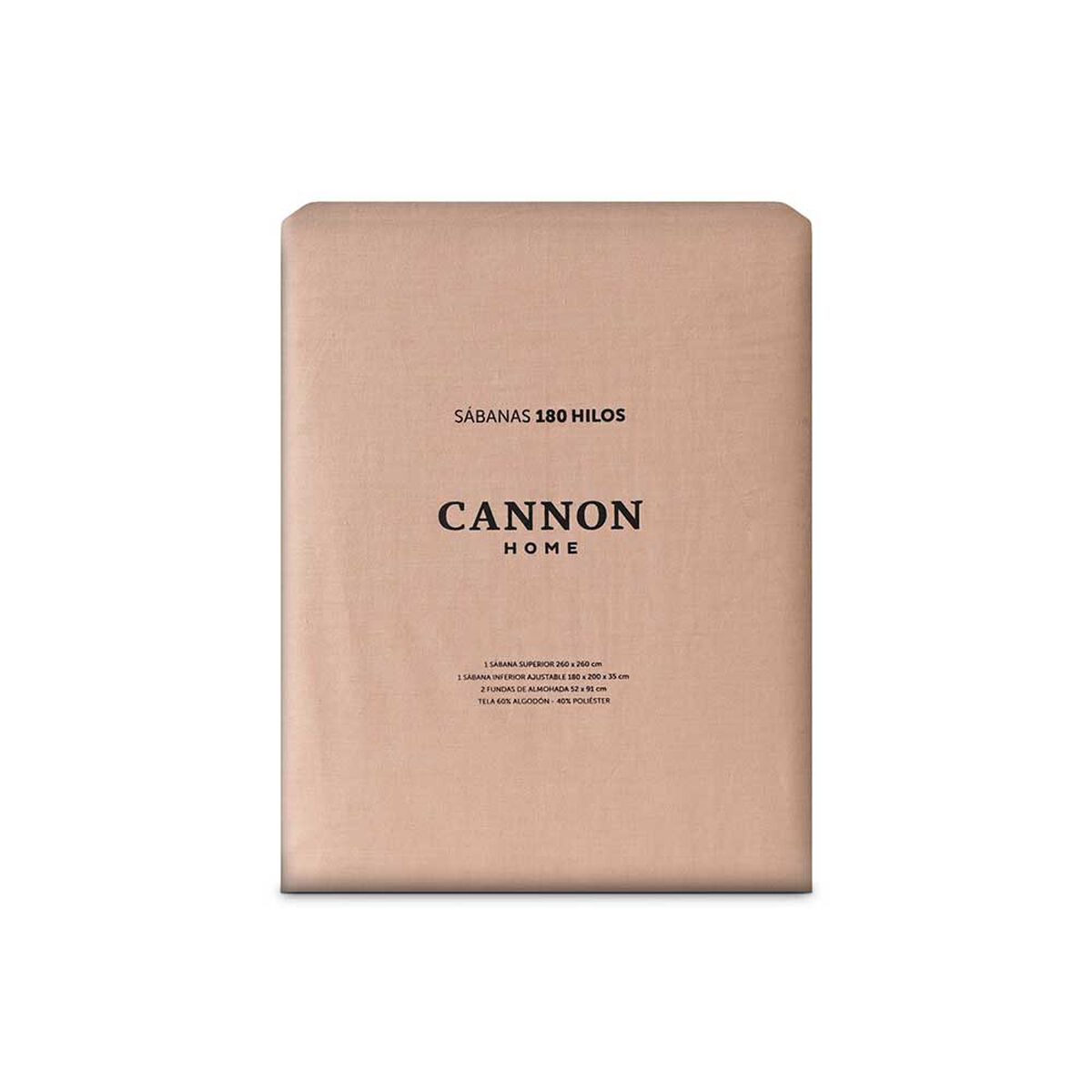 Juego de S&aacute;banas Cannon 180 Hilos 2 Plazas Liso Toscana