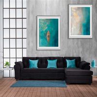 Sofá Seccional Muebles MPR Journey 3 Negro