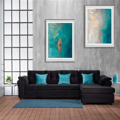 Sofá Seccional Muebles MPR Journey 3 Negro