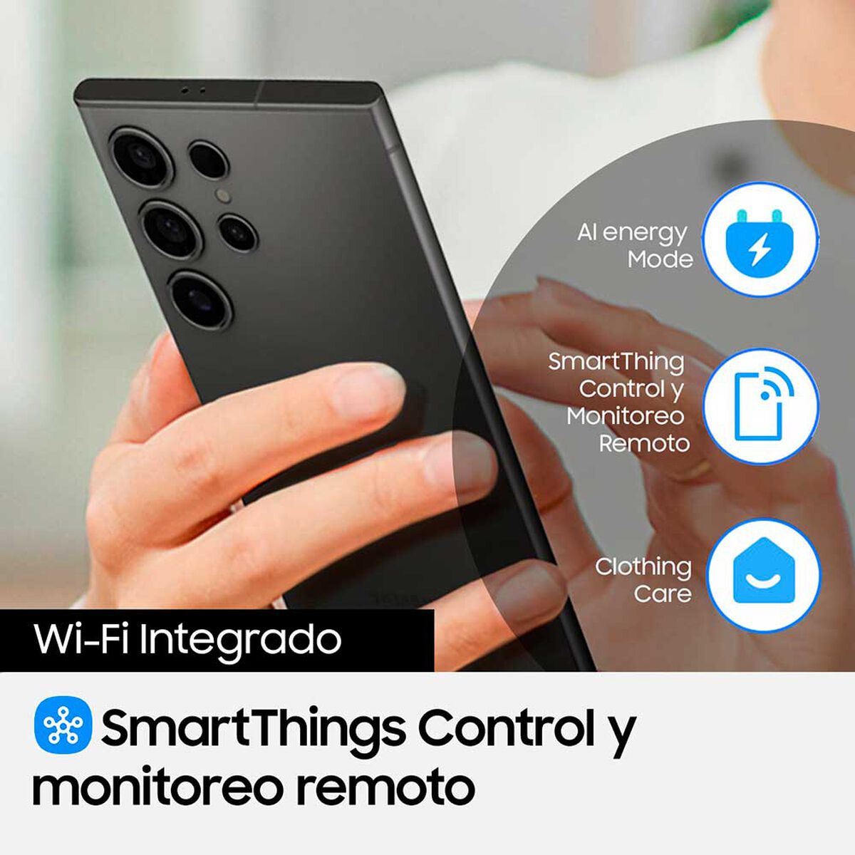 Samsung Secadora DV90CGC2A0AEZS 9 kg. Bomba de Calor Frontal Blanco