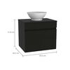 Mueble Lavamanos TuHome Manchester 2 Puertas Wengue
