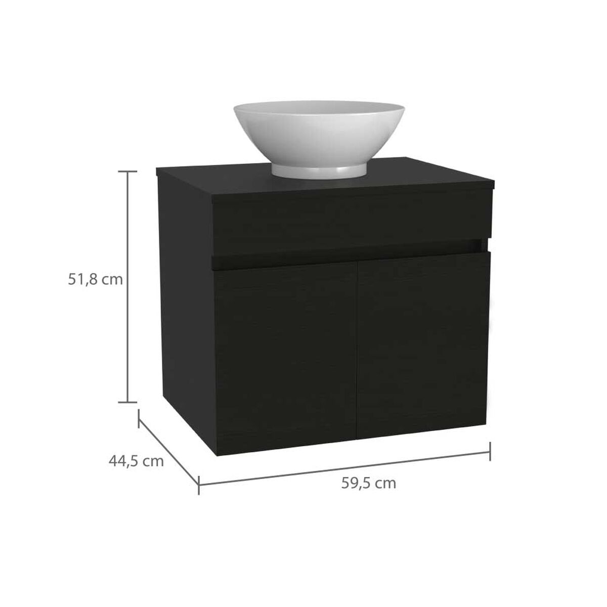 Mueble Lavamanos TuHome Manchester 2 Puertas Wengue