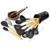 Set Utensilios De Cocina Simplit 12 Piezas Silicona Negro